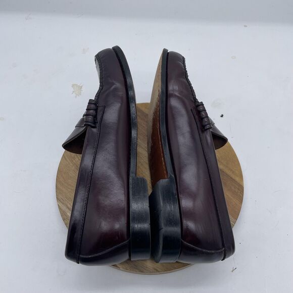G.H. Bass Weejuns Larson Shoes Mens 12 D Burgundy Penny Loafers Leather Classic - Picture 9 of 12